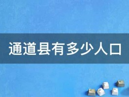 通道县有多少人口 