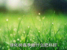 立春树苗该施什么肥，绿化树春季施什么肥料好 