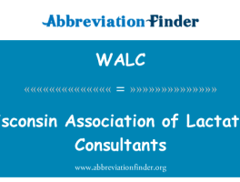 美国威斯康星州的哺乳顾问协会英文定义是Wisconsin Association of Lactation Consultants,首字母缩写定义是WALC-赫比英文缩写词查询工具