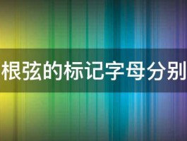 吉他六根弦的标记字母分别是什么 