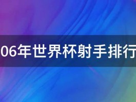 2006年世界杯射手排行榜 