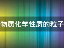 能保持物质化学性质的粒子是什么 