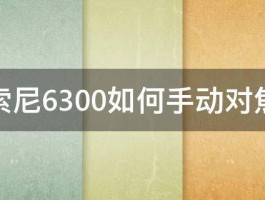 索尼6300如何手动对焦 