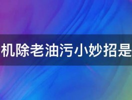 油烟机除老油污小妙招是什么 