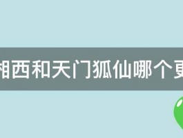 魅力湘西和天门狐仙哪个更好看 