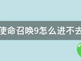 使命召唤9怎么进不去 