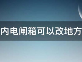 室内电闸箱可以改地方吗 