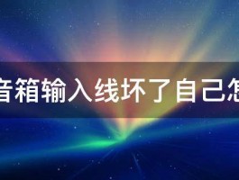 有源音箱输入线坏了自己怎么接 