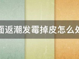 墙面返潮发霉掉皮怎么处理 