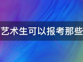 书法艺术生可以报考那些大学 