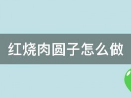 红烧肉圆子怎么做 