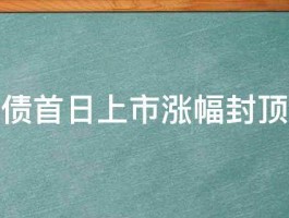 可转债首日上市涨幅封顶多少 