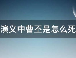 三国演义中曹丕是怎么死的啊 