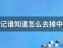 看老友记谁知道怎么去掉中文字幕 