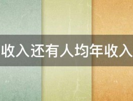 家庭年收入还有人均年收入怎么算 