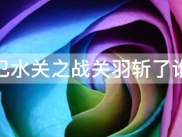 氾水关之战关羽斩了谁 