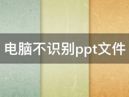 电脑不识别ppt文件 