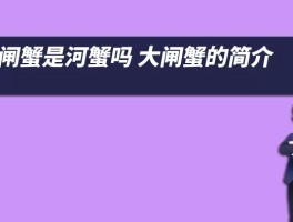 大闸蟹是河蟹吗 大闸蟹的简介