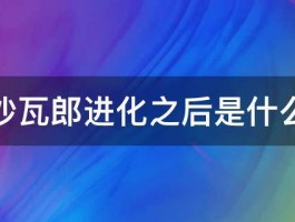 沙瓦郎进化之后是什么 