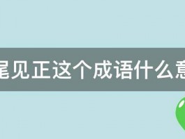 红尾见正这个成语什么意思 