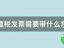 购增值税发票需要带什么东西去 