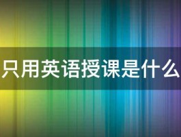 外语只用英语授课是什么意思 