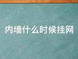 内墙什么时候挂网 